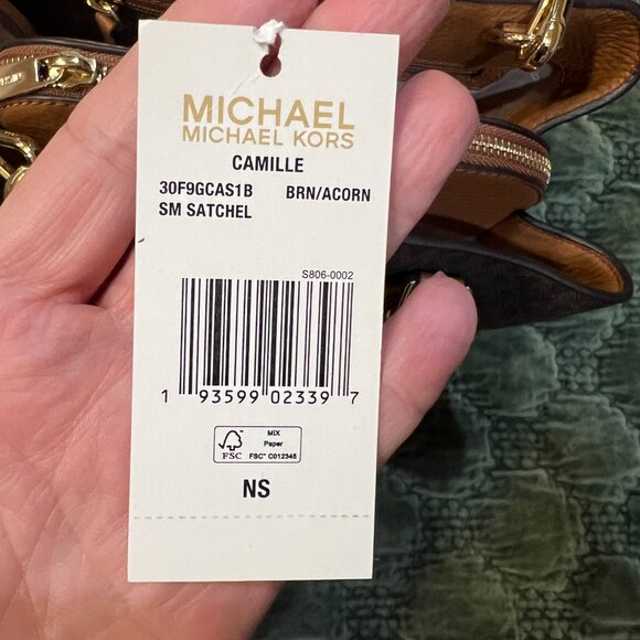 Michael Kors Camille Small Logo Signature Satchel  NWT - Picture 4 of 5